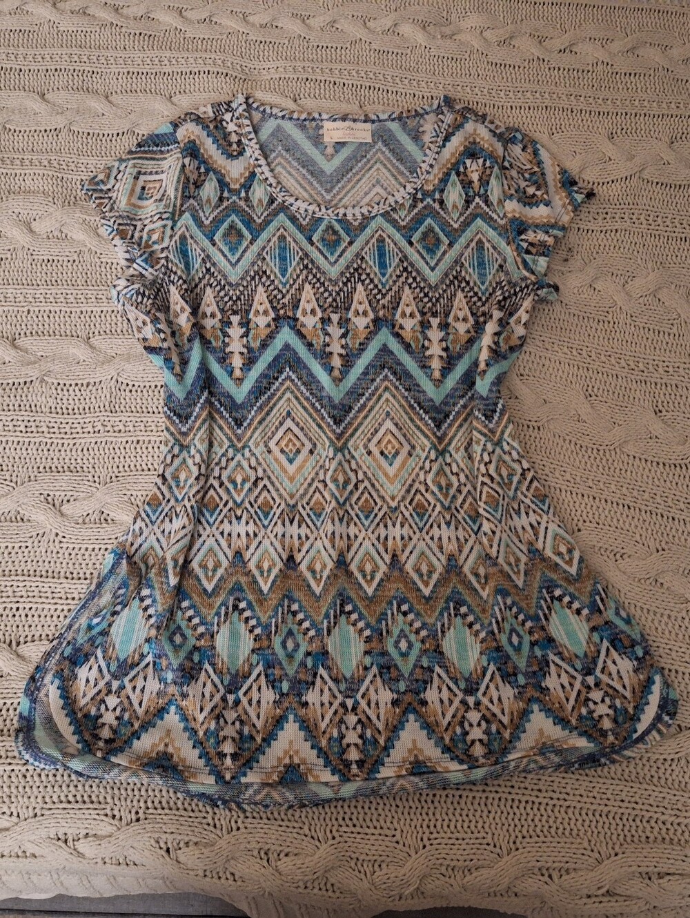 Womans Bobbie & Brookes Short Sleeve Top Size Large